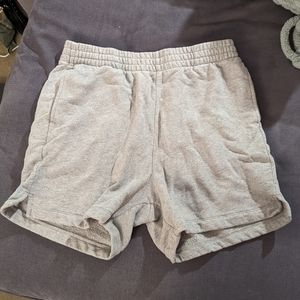 Reformation Brooks Organic Cotton Sweat Shorts - Heather Grey